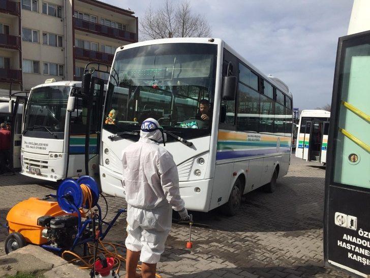 Kdz. Ereğli Belediyesi otobüsleri dezenfekte ediyor G5