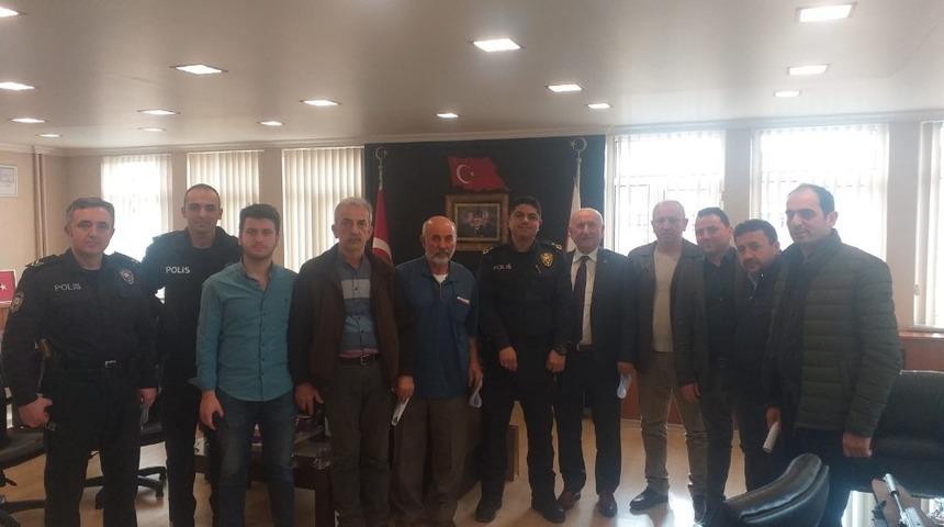 Ak&ccedil;akoca emniyeti ve muhtarları huzur ve g&uuml;ven i&ccedil;in toplandı