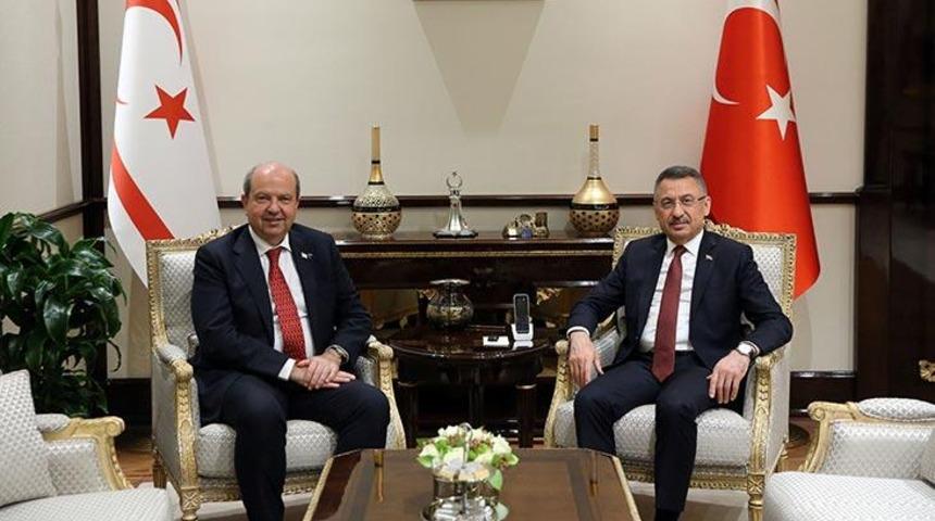 Cumhurbaşkanı Yardımcısı Fuat Oktay, KKTC Başbakanı Ersin Tatar'ı kabul etti
