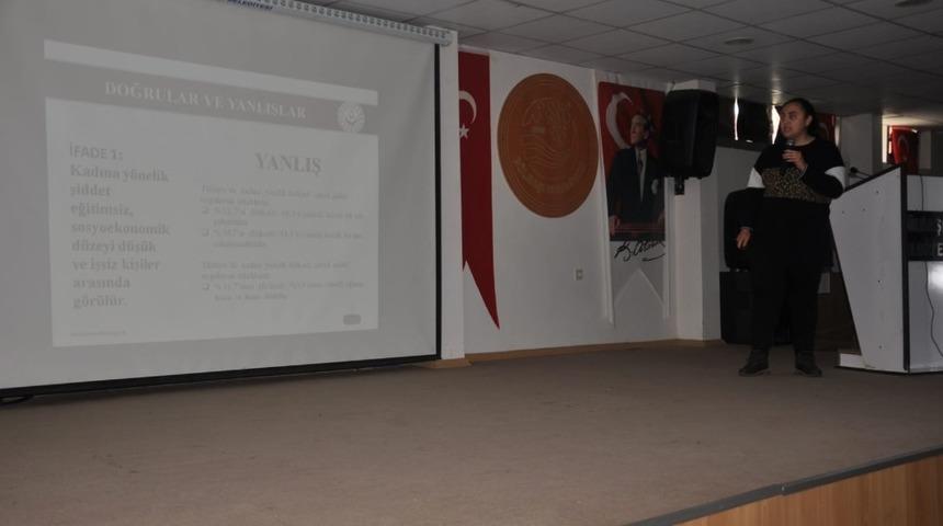 G&ouml;lbaşı il&ccedil;esinde kadına y&ouml;nelik şiddet semineri