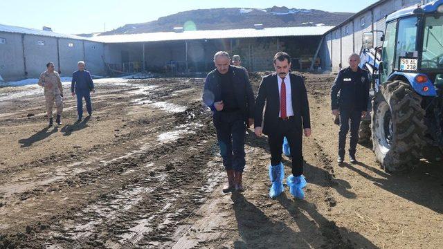 Kaymakam Akgöz’den çiftlik ziyaretleri