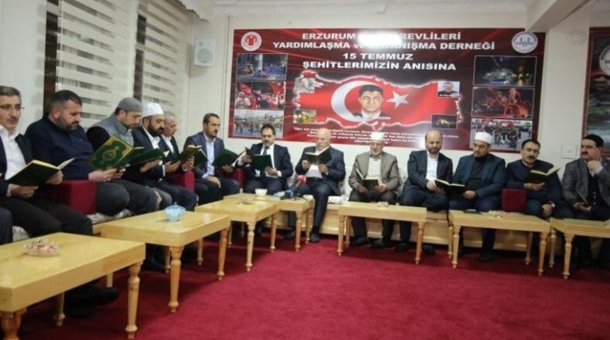 Erzurum Din Görevlileri Derneği’nden İdlip şehitlerine hatim ve dua programı