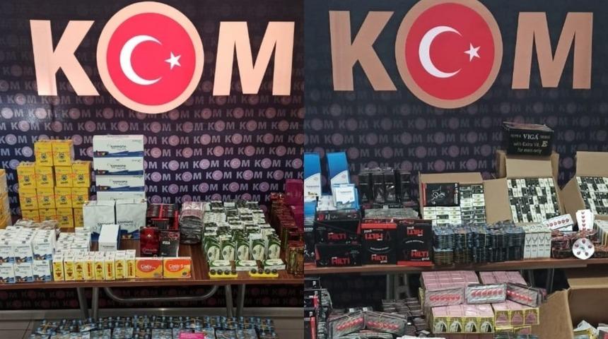 Baharat&ccedil;ı d&uuml;kkanında 20 bin adet cinsel i&ccedil;erikli hap ele ge&ccedil;irildi