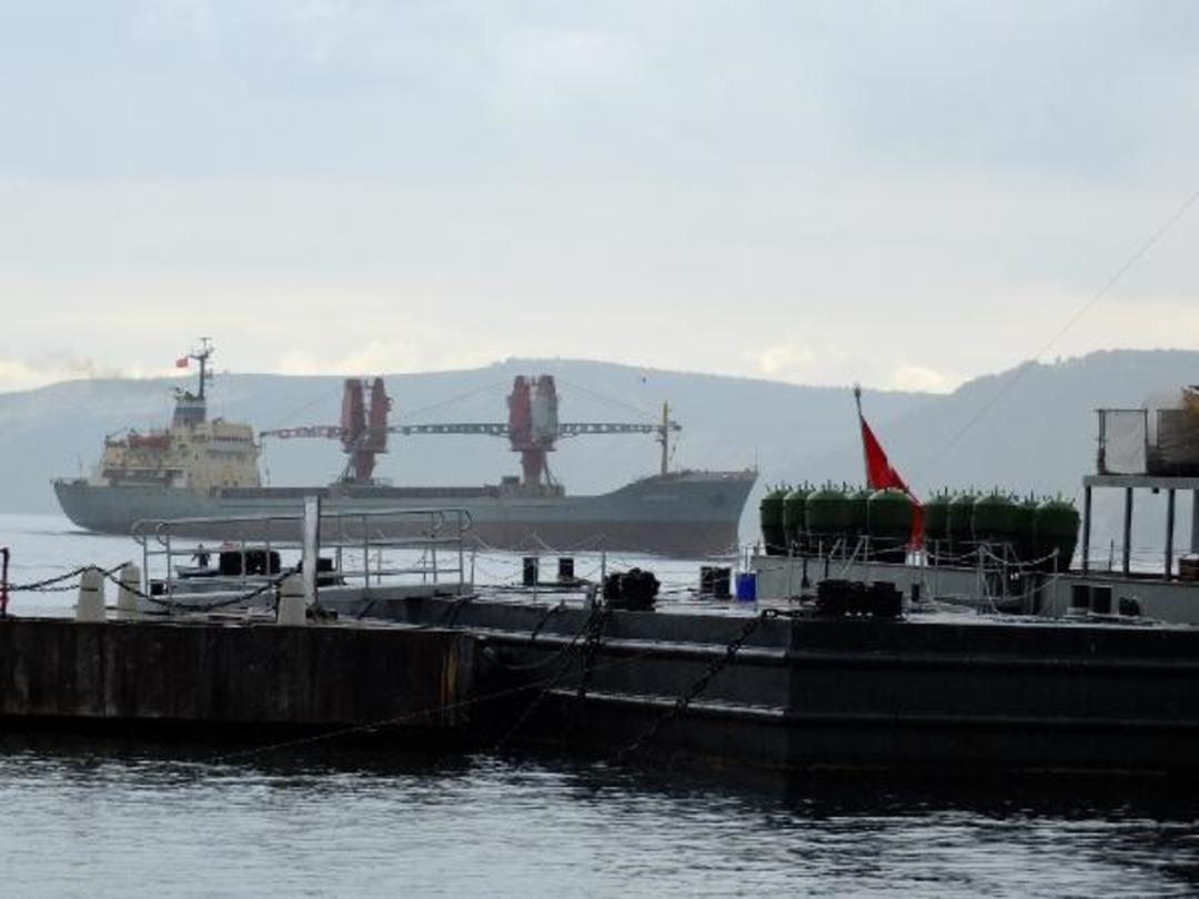 Rus askeri kargo gemisi 'Dvinitsa-50' &Ccedil;anakkale Boğazı'ndan ge&ccedil;ti