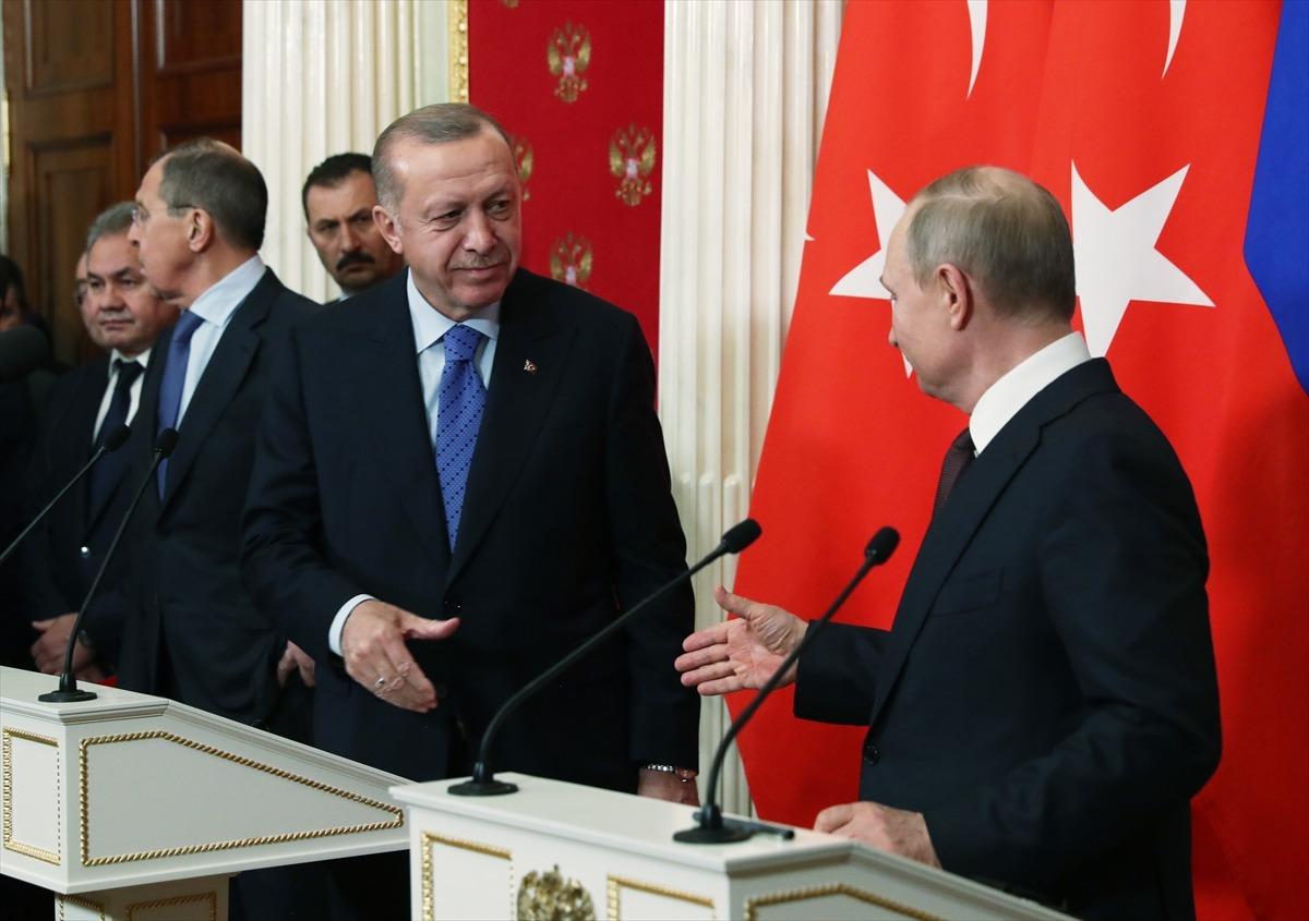 Son dakika: Cumhurbaşkanı Erdoğan ve Putin g&ouml;r&uuml;şmesi sona erdi! Moskova'da İdlib ateşkesi