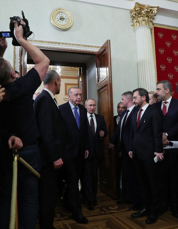 Son dakika: Cumhurbaşkanı Erdoğan ve Putin görüşmesi sona erdi! Moskova'da İdlib ateşkesi G5