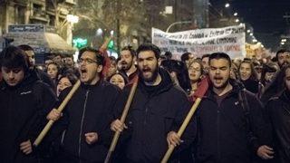 Atina ve Selanik'te sığınmacılara destek gösterileri