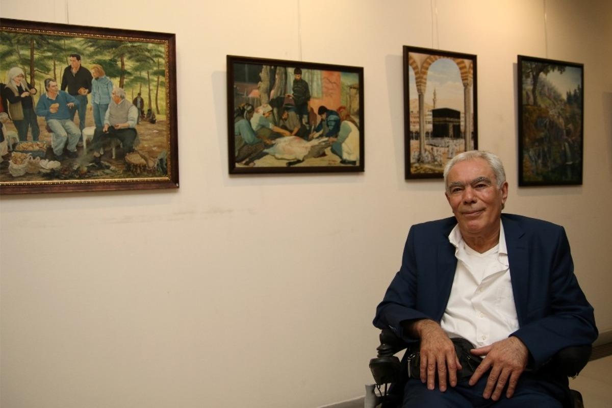 ALS hastası Ressam Yağcı, MTSO&rsquo;da &lsquo;Engelsiz Renkler&rsquo; sergisi a&ccedil;tı