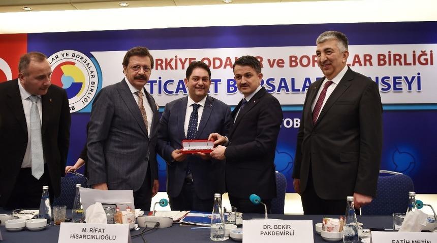 TOBB Borsalar Konseyi toplantısı Tarım Bakanı Dr. Pakdemirli&rsquo;nin katılımı ile yapıldı.