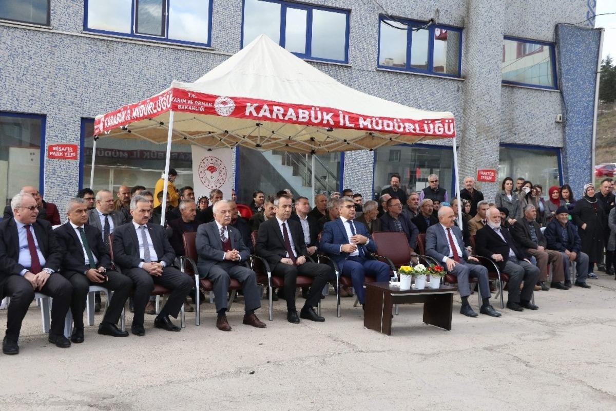 Karab&uuml;k&rsquo;te &ccedil;ift&ccedil;ilere 6 bin 500 meyve fidanı dağıtılmaya başlandı