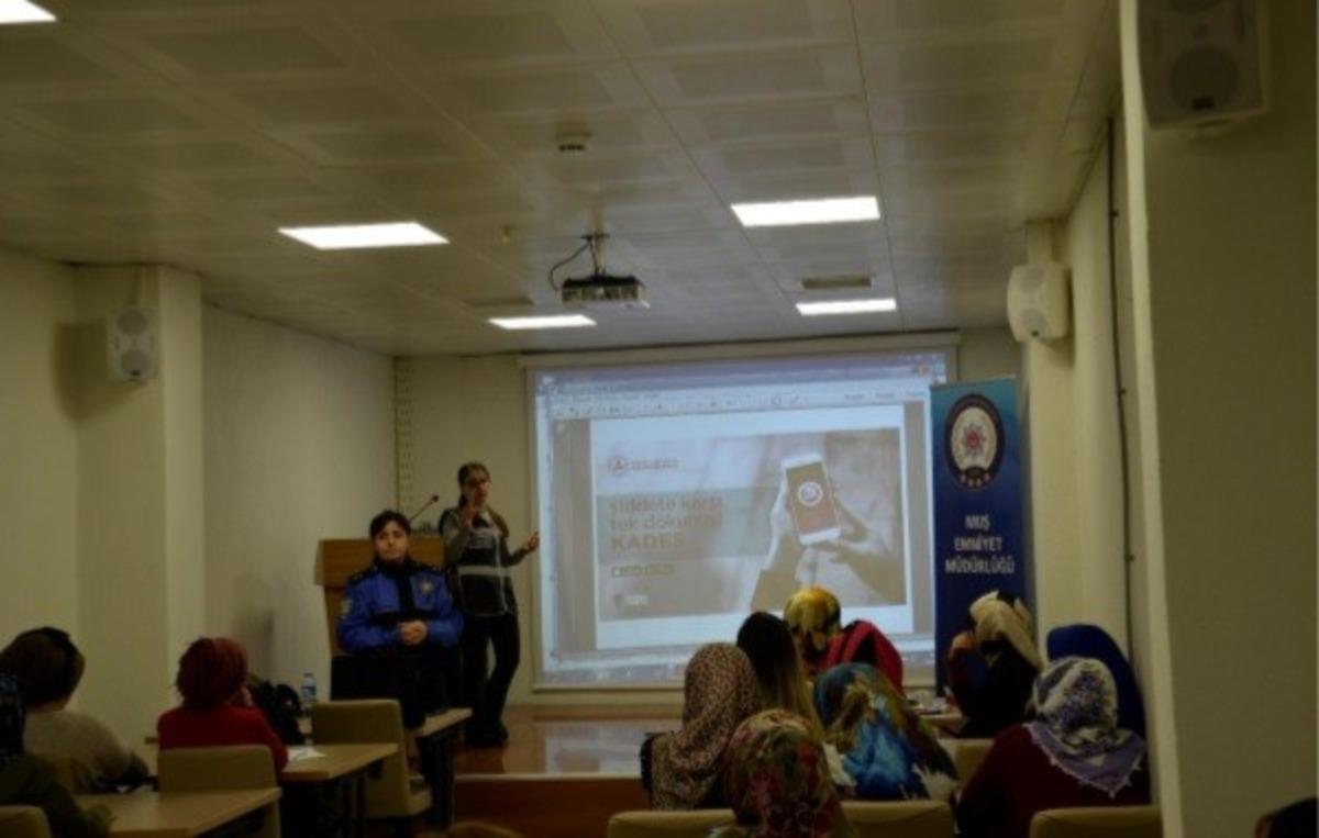 Muş Emniyet M&uuml;d&uuml;rl&uuml;ğ&uuml;nden KADES bilgilendirme &ccedil;alışması