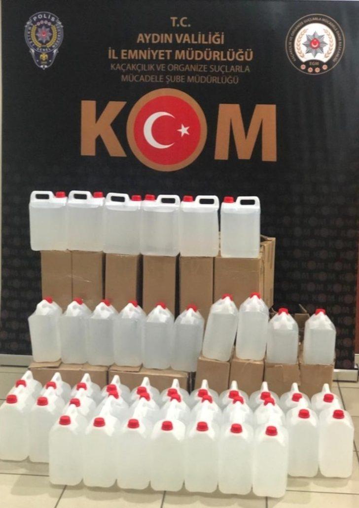 Aydın’da 2697 litre etil alkol ele geçirildi G3