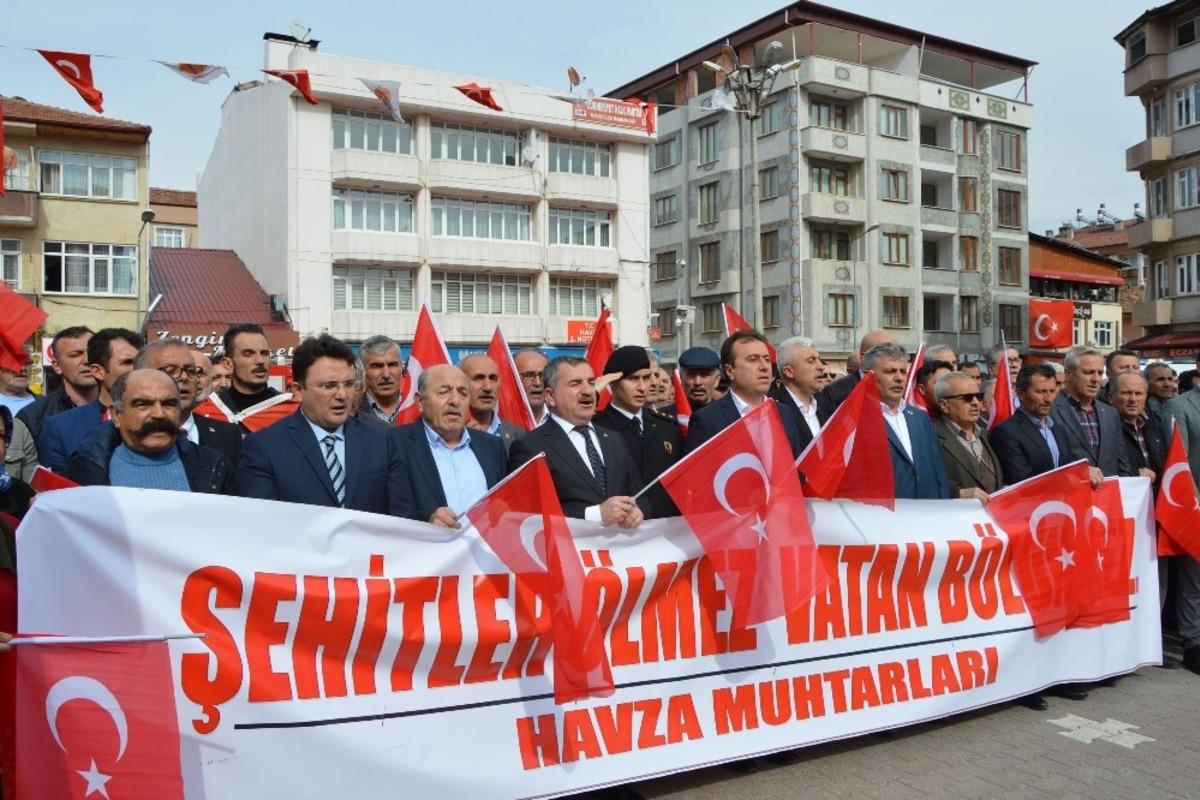 Havza şehitler i&ccedil;in y&uuml;r&uuml;d&uuml;