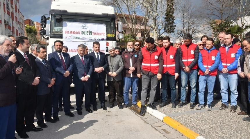Balıkesir&rsquo;den İdlib&rsquo;e yardım tırı