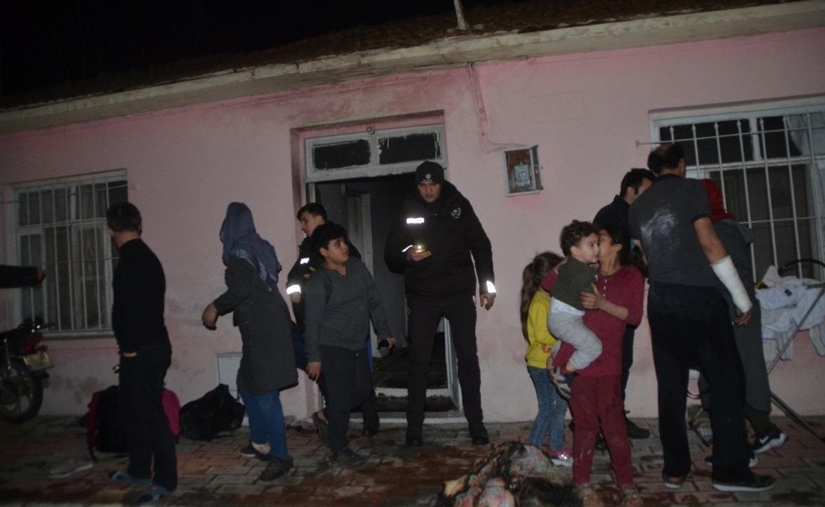 Yabancı uyruklu şahısların evinde yangın