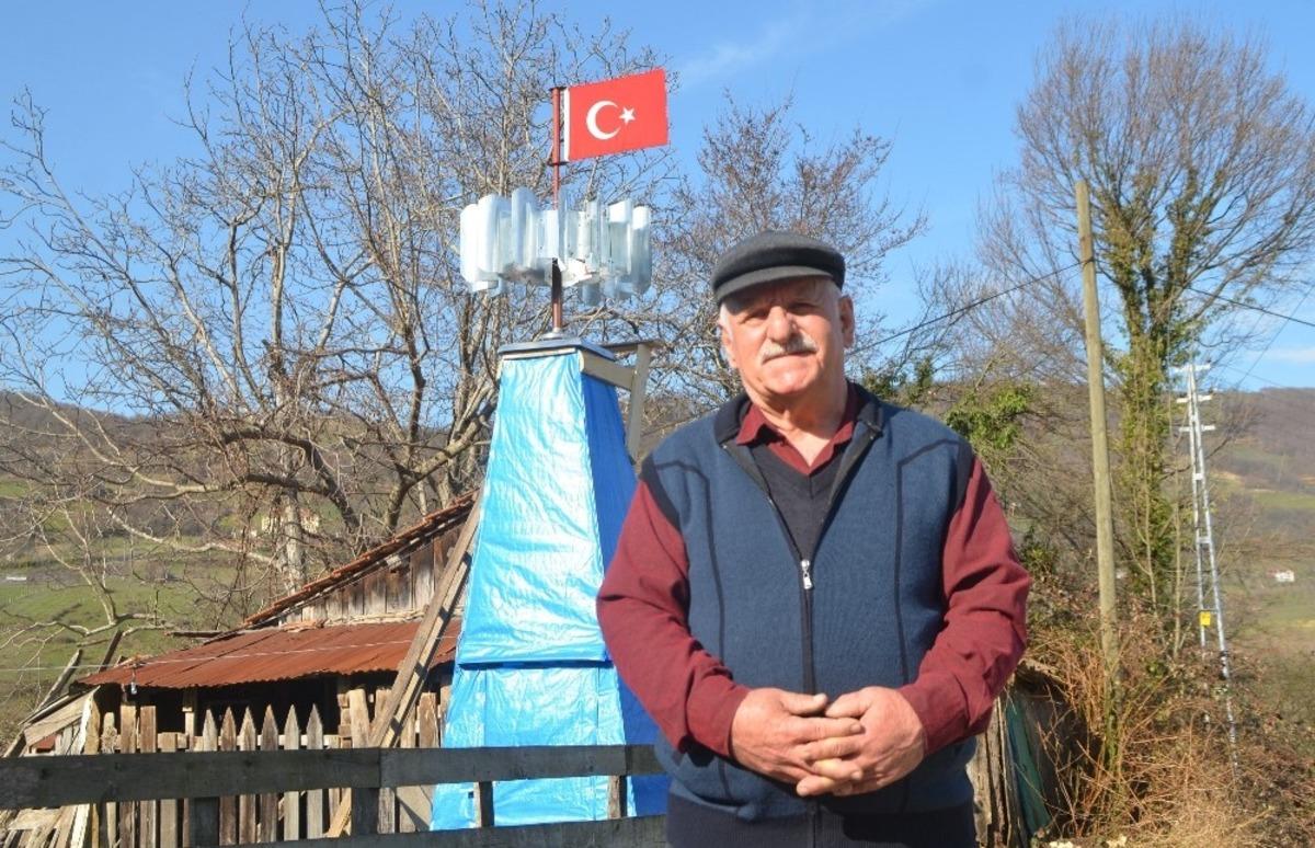 İlkokul mezunu vatandaş, bisiklet tekeri ve galvanizden elektrik &uuml;retti