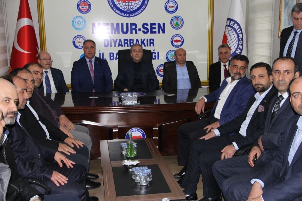 Memur-Sen Diyarbakır Şube Başkanı Ensarioğlu&rsquo;na ziyaret