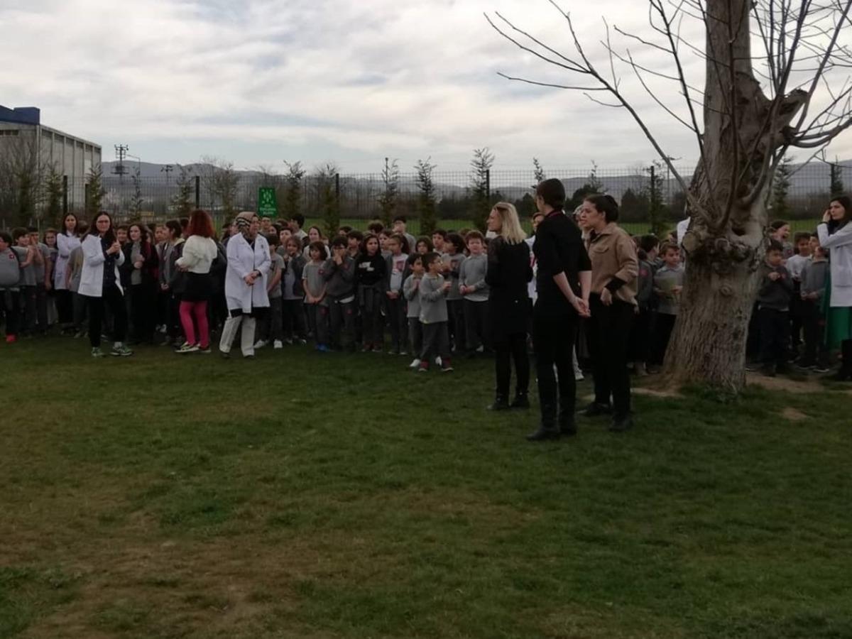 Okulda deprem tatbikatı yapıldı