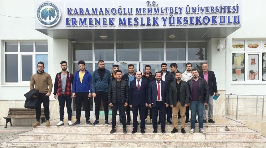 Rekt&ouml;r Akg&uuml;l, Ermenek MYO&rsquo;da personel ve &ouml;ğrencilerle buluştu