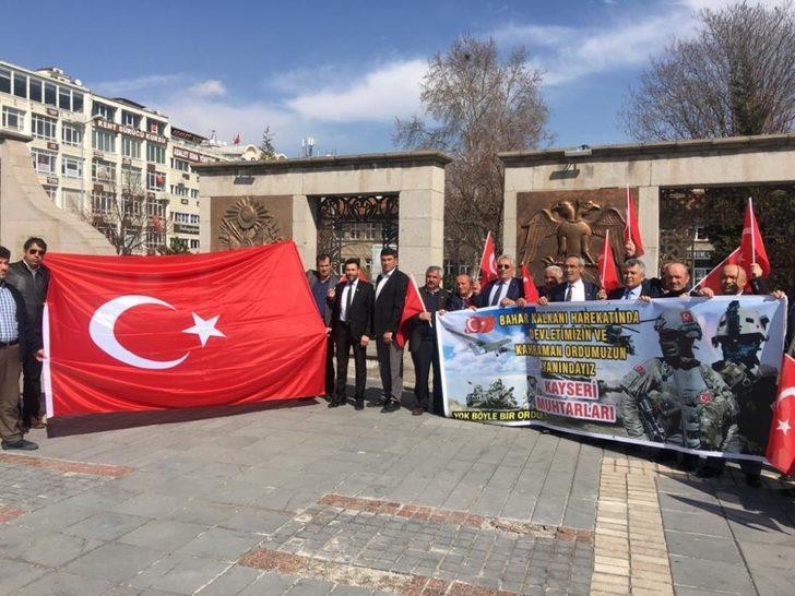 Kayserili muhtarlardan Bahar Kalkanı Harekatı’na destek G1