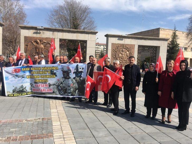 Kayserili muhtarlardan Bahar Kalkanı Harekatı’na destek G4