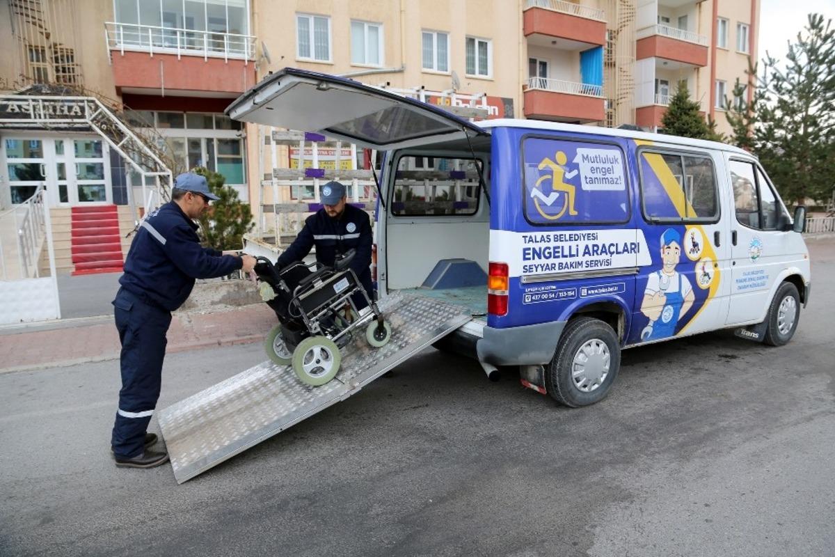 Talas&rsquo;tan engelli vatandaşlara &ouml;zel hizmet