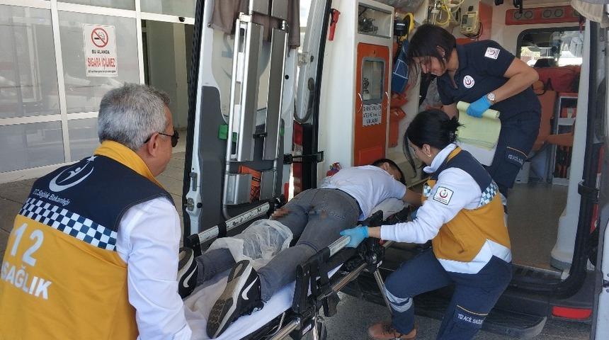 Bı&ccedil;aklı saldırıda hastanelik oldu