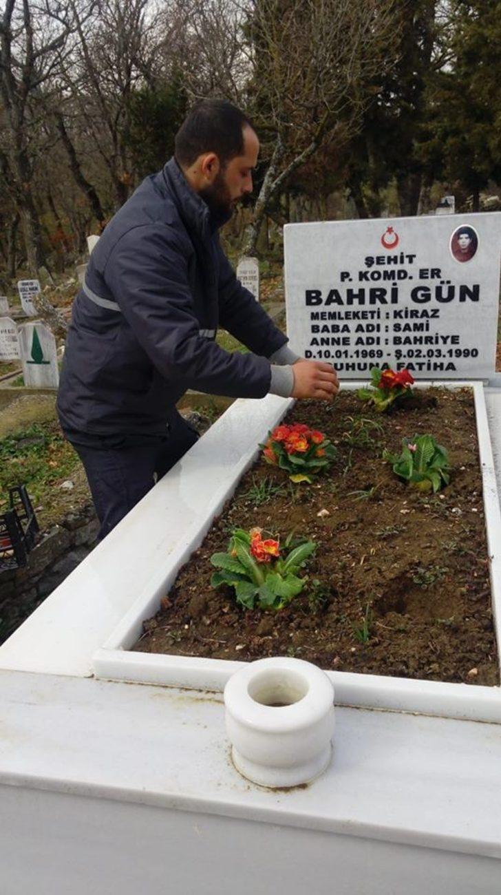 Susurluk’ta şehitlerin mezarları temizlendi G4