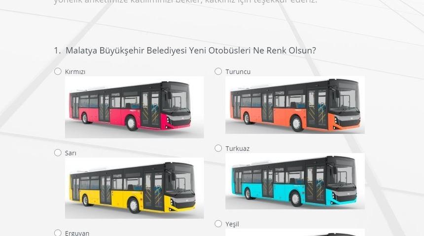 Yeni alınacak otob&uuml;slerin rengi anket ile belirlenecek
