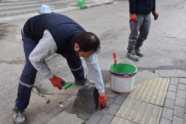 İzmit caddeleri renklendiriliyor