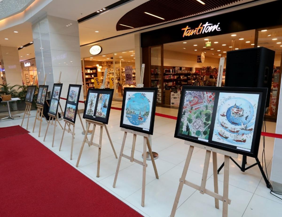 Lise &ouml;ğrencileri &rsquo;Cemre zamanı&rsquo; adlı resim sergisi a&ccedil;tı