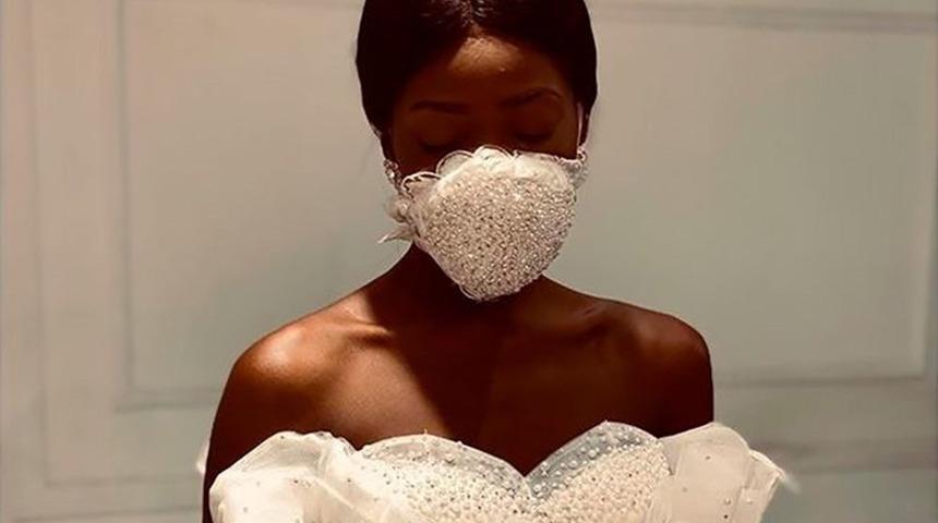 Koronavirüsten koruyan gelinlik tasarlandı