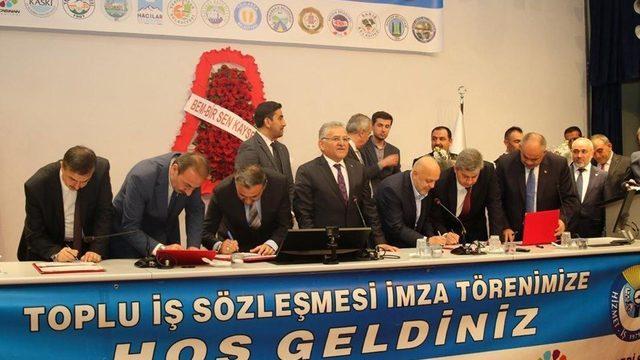 Hizmet İş Sendikasıyla yapılan toplu iş sözleşmesinde, Kayseri tek vücut oldu