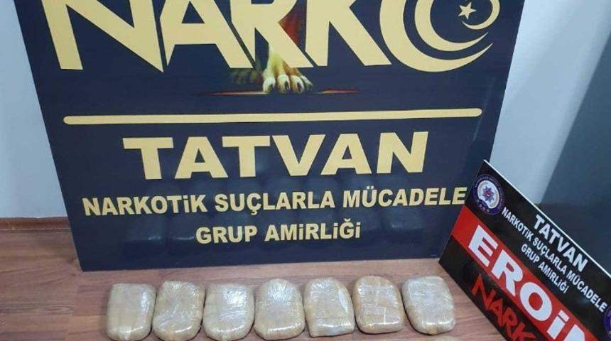 Bitlis&rsquo;te 10 kilo eroin ele ge&ccedil;irildi