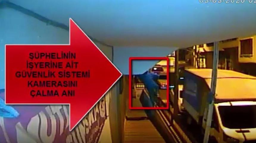 G&uuml;venlik kameralarını bile &ccedil;alan hırsızlar yine kameralara yakalandı
