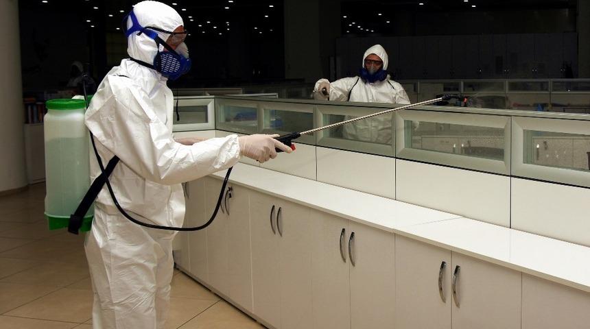 Aliağa&rsquo;da vir&uuml;slere karşı dezenfekte &ccedil;alışması