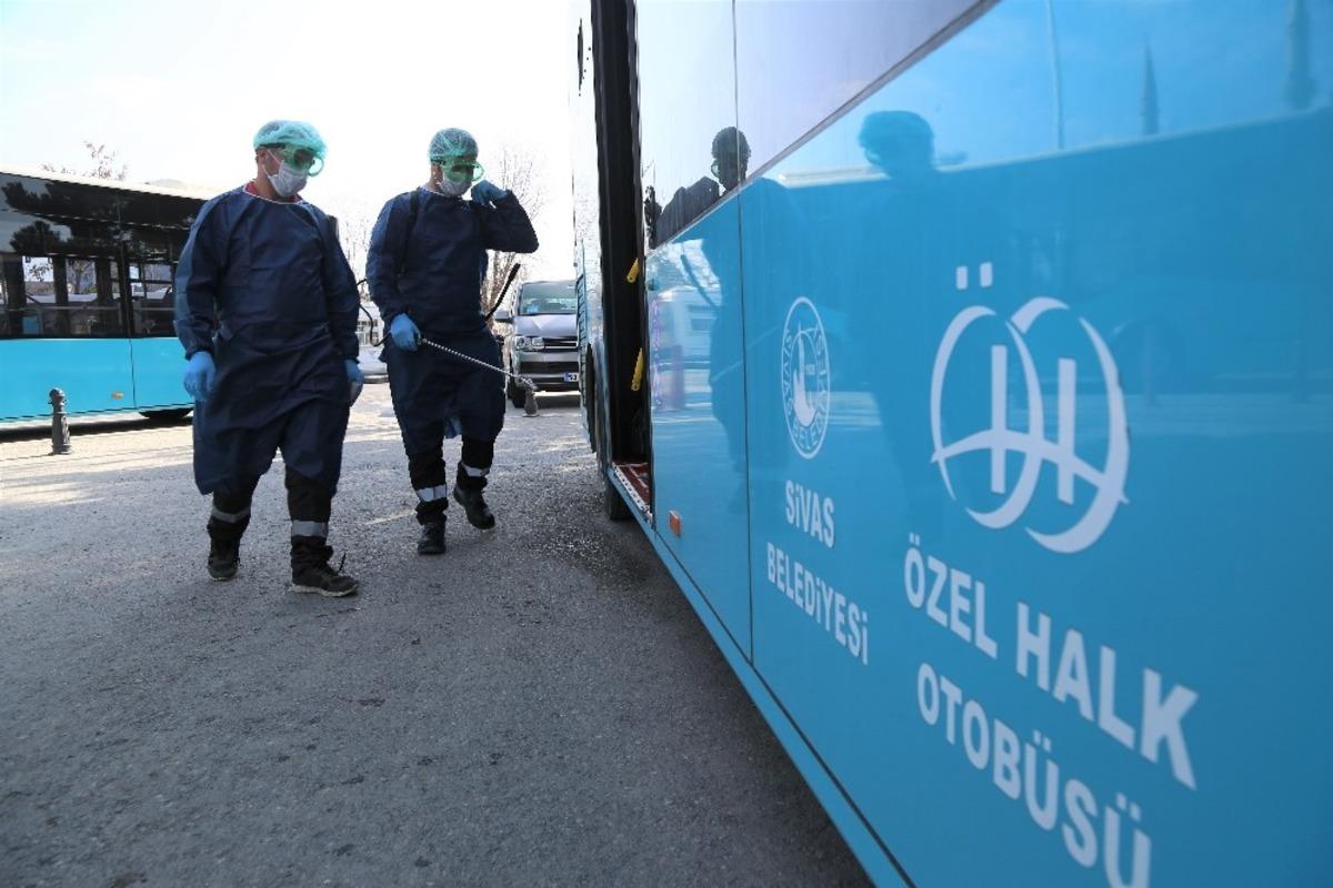 Sivas&rsquo;ta halk otob&uuml;slerinde vir&uuml;s &ouml;nlemi