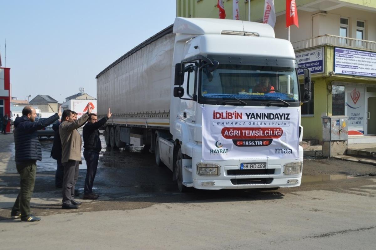 Ağrı&rsquo;dan idlib&rsquo;e yardım g&ouml;nderildi