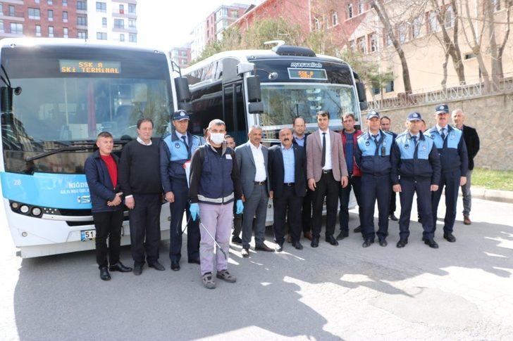 Niğde’de otobüsler dezenfekte edildi G2