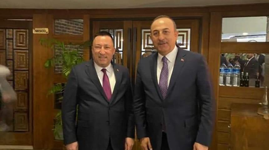 Başkan Beyoğlu Bakan &Ccedil;avuşoğlu ile g&ouml;r&uuml;şt&uuml;