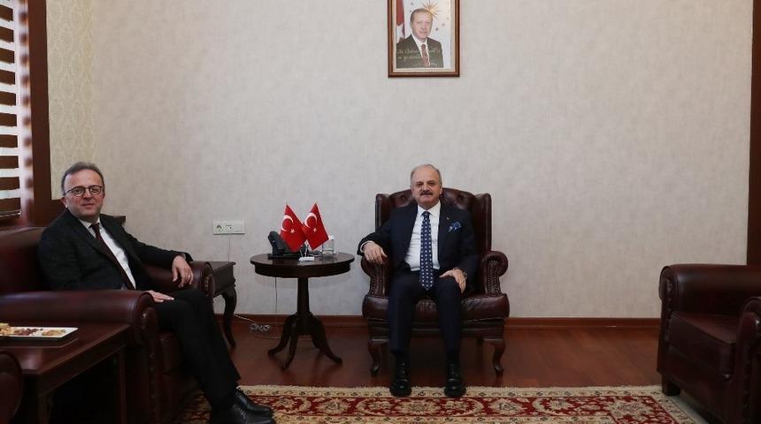 Vali &Ccedil;akacak, Basın İlan Kurumu Genel M&uuml;d&uuml;r&uuml; Duran&rsquo;ı Kabul Etti