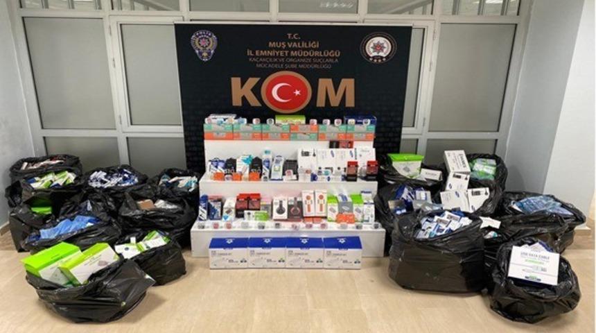 Muş&rsquo;ta 8 bin 587 adet ka&ccedil;ak malzeme ele ge&ccedil;irildi