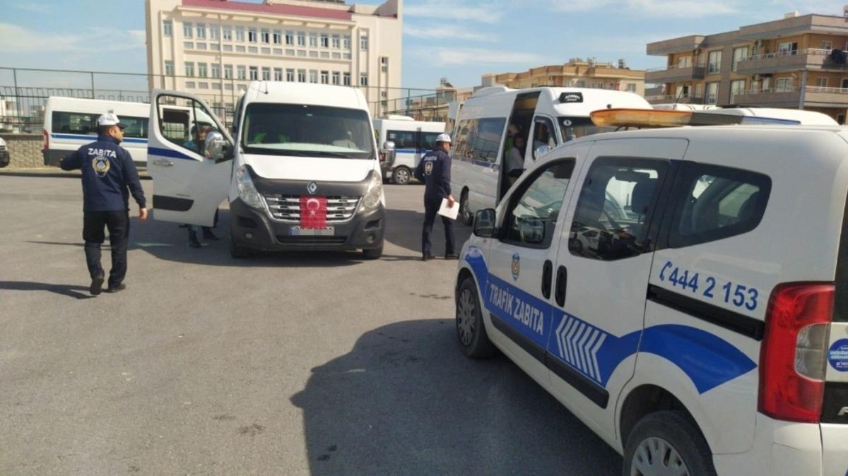 Tarsus&rsquo;ta toplu taşıma ara&ccedil;ları denetleniyor