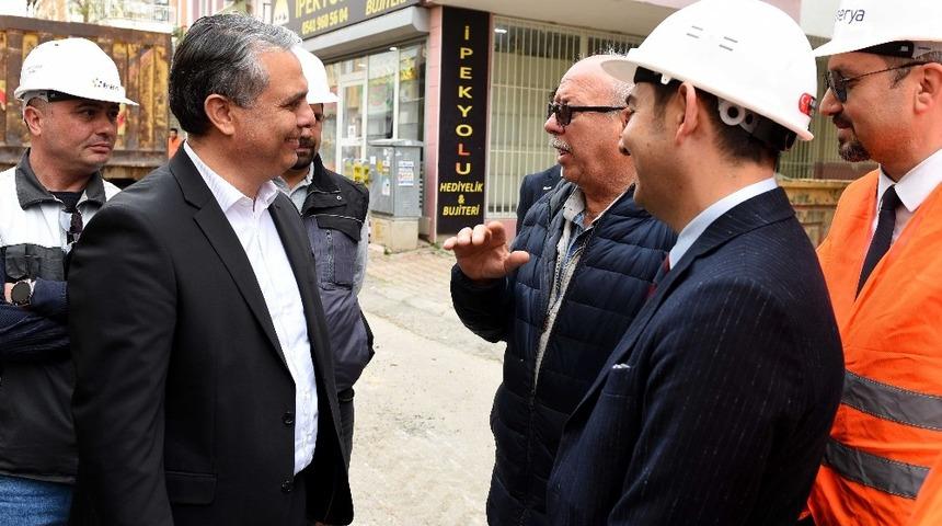 Başkan Uysal, doğalgaz altyapı çalışmaları denetledi