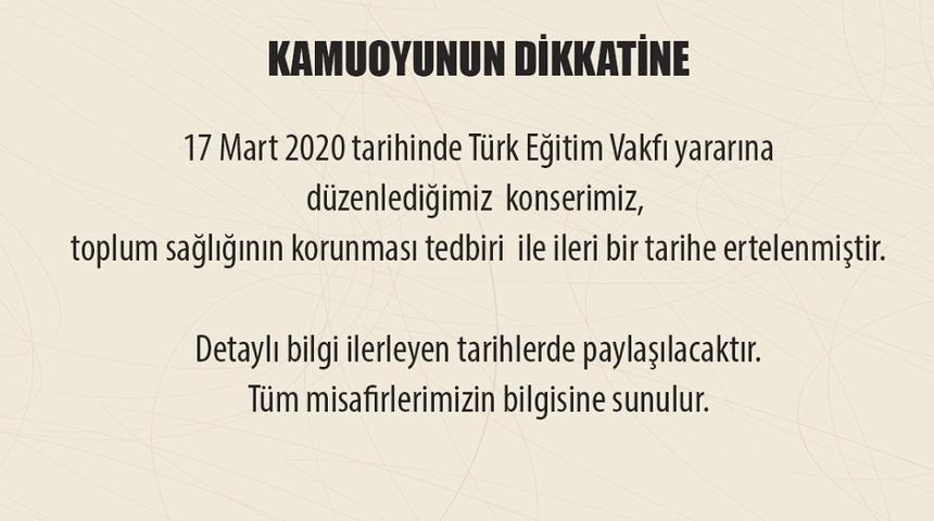 &Ouml;zel &Uuml;mit Hastaneleri konseri ertelendi