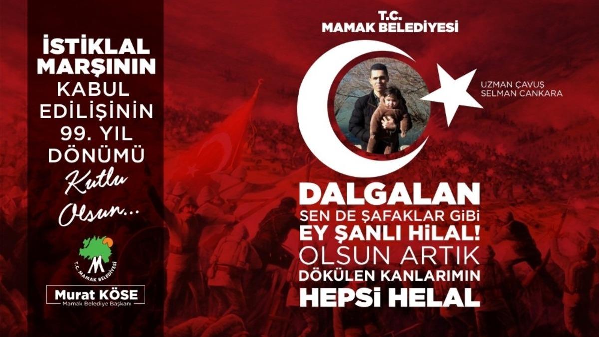 İstiklal Marşı&rsquo;nın kabul&uuml;n&uuml;n yıl d&ouml;n&uuml;m&uuml;nde İdlib şehitleri unutulmadı