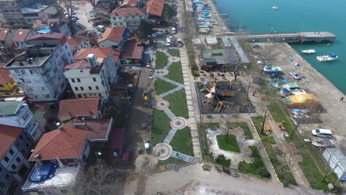 Ak&ccedil;akoca&rsquo;da Liman b&ouml;lgesindeki parkta &ccedil;alışmalar sona geldi