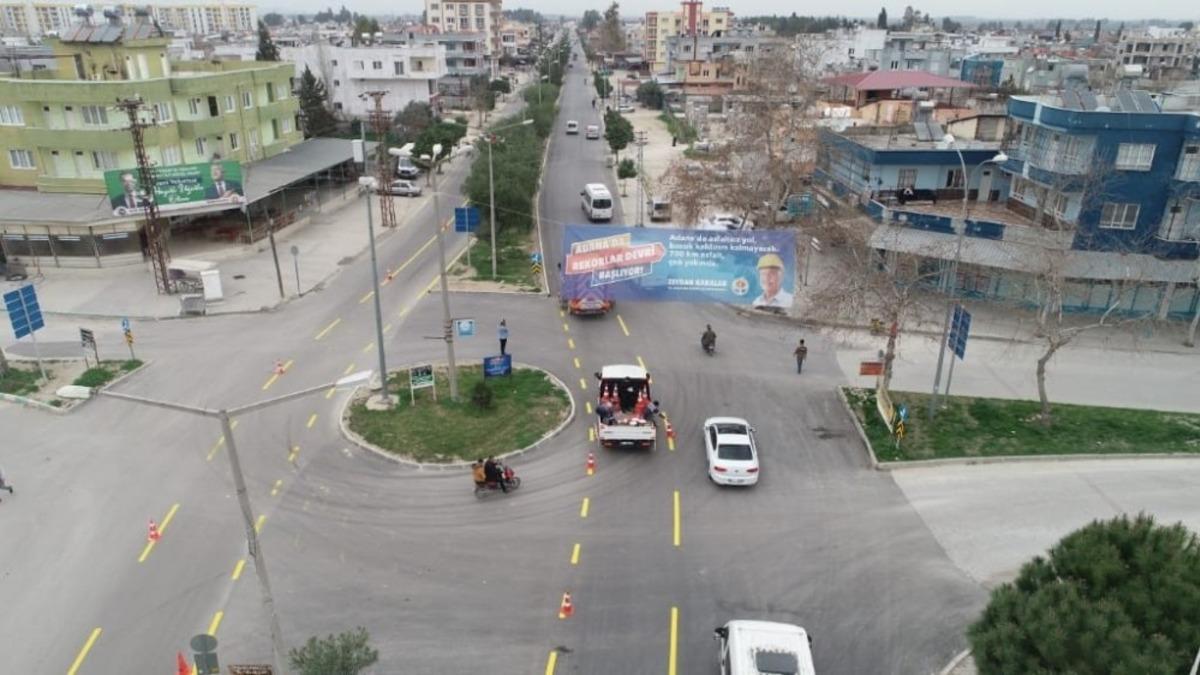 Ceyhan&rsquo;da asfalt &ccedil;alışmaları