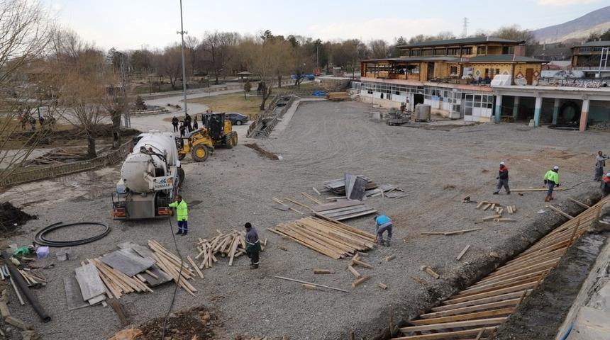 Ekşisu Mesire alanında çalışma devam ediyor