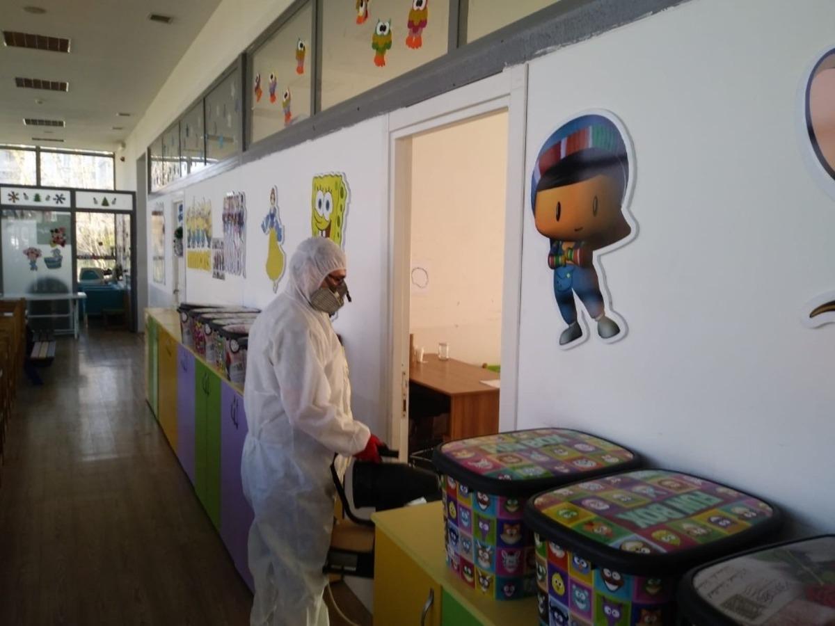 B&uuml;y&uuml;kşehir kreşleri dezenfekte edildi